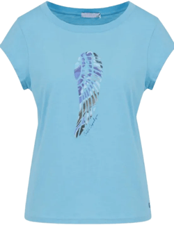 Coster Flow Wing tee in Coastal Blue