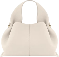Cloud Silhouette Leather Handbag，Designer Leather Shoulder Bags, Retro Crossbody bag ，Purse Casual Dumpling Hobo Bag Large White