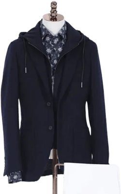 Navy Blue Plaid Jacket