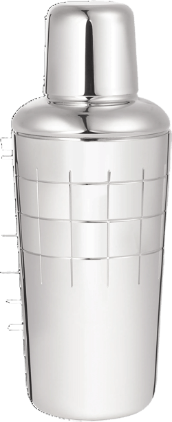SILVER PLATED COCKTAIL SHAKER GRAPHIK #65755