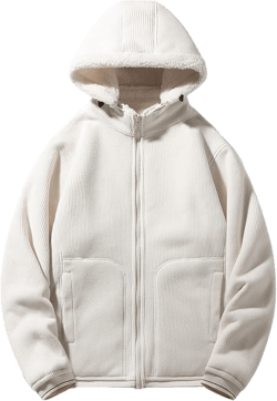 Flygo Womens Fleece Jacket Reversible Zip up Hoodie Fuzzy Coat Sherpa Lined Warm Winter Jackets Coats X-Large Beige