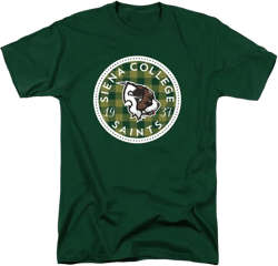 Siena College Official Plaid Badge Unisex Adult T Shirt,Siena Saints, Medium