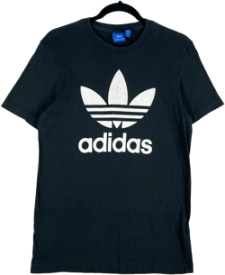 Adidas Black Monogram Slim Cotton Tee Shirt Size S