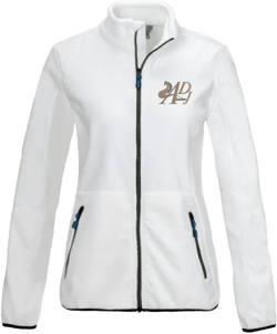 WOMEN’S FLEECE JACKET WITH GOLD EMBROIDERY MOTIF