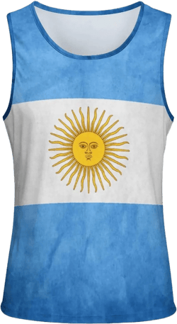 Zakqeik Men's Classic Tank Tops Argentina Flag Cotton Muscle Tee Sleeveless T-Shirt for Bodybuilding Running L