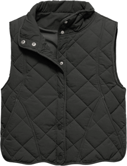 Gacaky Women's Puffer Vest Sleeveless Button Down Outerwear Warm Quilted Lightweight Down Winter Jackets Coats XX-Large Black