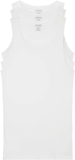 Calvin Klein Men's Cotton Classics Tank Top -3 Pack, White, XLarge