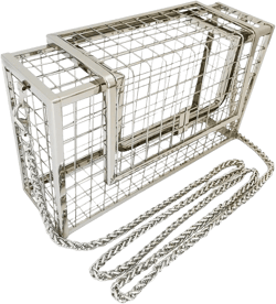 Cage Clutch Purse Evening Bag Metal Transparent Fancy Hollow Out Shoulder Crossbody Caged Handbag for Women