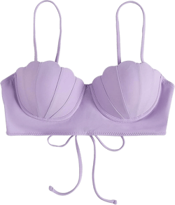 Mermaid Tops for Women Seashell Bikini Top Mermaid Shell Top Purple Seashell Bra Swimsuit Bathing Suit Tops X-Large Lilac Seashell