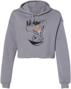 Hollow Women's Cropped Fleece Hoodie