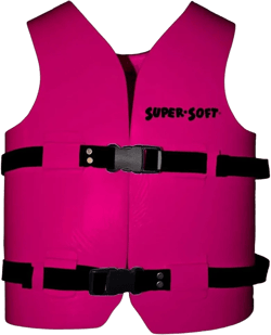TRC Recreation Super Soft Child Size Medium Life Jacket USCG Approved Vinyl Coated Foam Swim Vest for Kids Swimming Pool and Beach Gear, Flamingo Pink