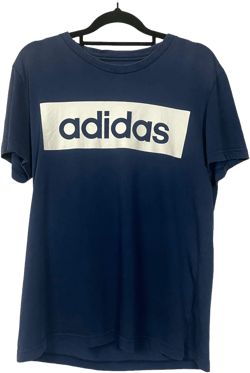 Adidas Navy Blue Cotton Tee Shirt Top Size XS