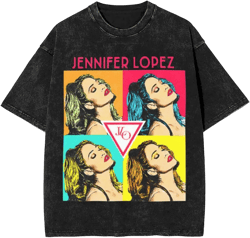 Jennifer Music Lopez Vintage T Shirt Man's Summer Comfortable Tee Cotton Crew Neck Short Sleeve Tshirt Mens and Womens