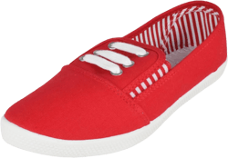Forever Flat Women's Shoes Linen Canvas Slip-On Sneakers Lace Up Loafers Comfortable Fashion Sneakers Always-02 10 Red