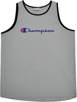 Champion Big and Tall Tank Top for Men - Mens Sleeveless T Shirts Big and Tall Grey/Black 2X