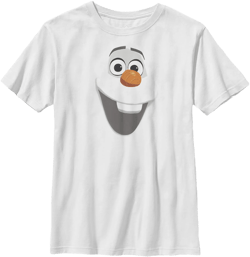 Disney Frozen Boy's Frozen Olaf Face  Graphic Tee White X Small