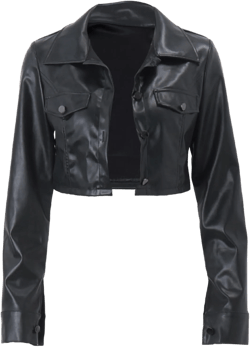 Women Cropped Leather Jackets, Faux Leather Motorcycle Jacket Moto Biker Coat Y2k Short Lightweight Bomber Coats