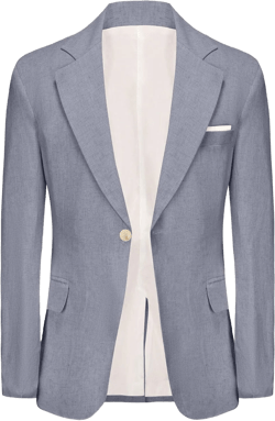 Wemaliyzd Men Blazer Summer Linen Suit Jacket One Button Lightweight Sport Coat Large Grey