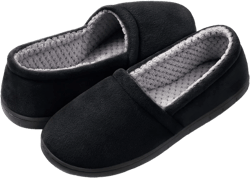 Women's Julia Bubble Stitch Lined Slipper, Size 5-6 US Women, Black/Gray