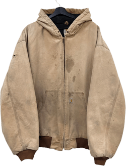 Carhartt Tan Hooded Jacket Sz 2XL (A2459)
