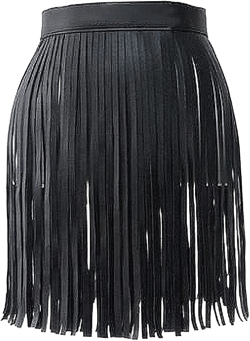 Halloween Costume Women Punk Leather Cinch Belt Gothic Tassel Waist Belt Western Punk Skirt Belts Waistband Rocker Dance Fringe Skirt Party Rave Outfit Waistband