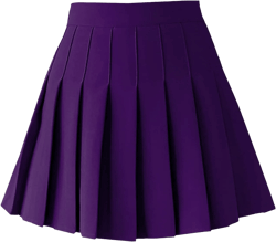 TONCHENGSD Women's High Waist Pleated Mini Skirt Skater Tennis Skirt X-Small Dark Purple