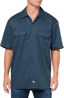 Dickies mens Short Sleeve Work Shirt Airforce Blue XX-Large