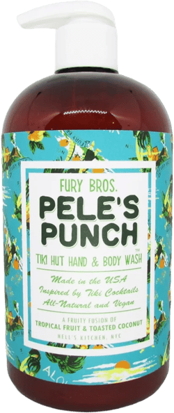 Tiki Hut Hand & Body Wash Pele’s Punch | Tropical Fruit & Toasted Coconut | Natural Ingredients | Made in USA | Inspired by Tiki Cocktail Recipes | Cruelty-Free | 16 oz