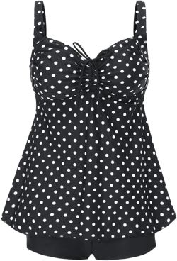 DANIFY Plus Size Swimsuit for Women Tankini Swimdress Tummy Control Swimwear Cover up Swim Dress Two Piece Bathing Suit