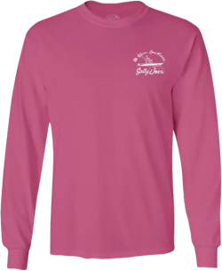 SALTY JOES Men's Graphic Long Sleeve Cotton Tees in Regular, Big & Tall Medium Sangria / Fishing Boat Logo