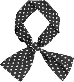 Allegra K Women Retro Polka Dots Skinny Scarf Neck Scarves Wrap Long Neckerchief Hair Band