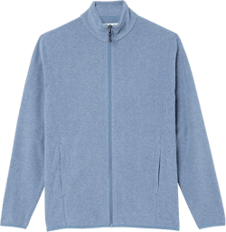 Amazon Essentials Men's Full-Zip Fleece Jacket (Available in Big & Tall) Recycled Polyester Blue Heather Large
