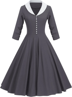 GownTown Womens 1950s Cape Collar Vintage Swing Stretchy Dresses