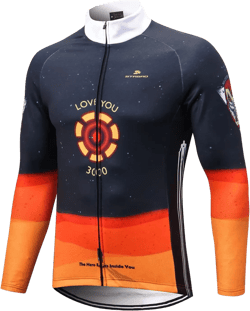 MR Strgao Men's Cycling Winter Thermal Jacket Windproof Long Sleeves Bike Jersey Bicycle Coat Size L