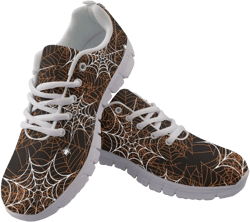 KEIAHUAN Slip On Sneakers Women Fashion Walking Running Shoes Lightweight Breathable Mesh Sneakers Casual Tennis Shoes 12 Halloween Spider Web