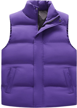 Ymosrh Men's Puffer Jacket Casual Outdoor Work Fishing Travel Sleeveless Down Vest Jacket Coat for Men, M-5XL 3X-Large Gi6-purple