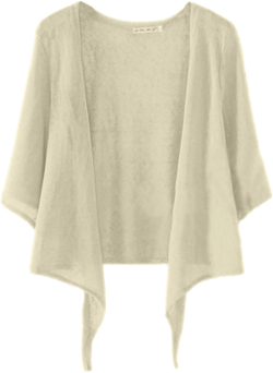 Women's Summer Cardigan Soft Casual Lightweight 3/4 Sleeve Sheer Tie Front Bolero Shrug
