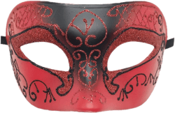Coolwife Masquerade Mask Vintage Venetian Greek Roman Party Mardi Gras Masks D Red Black