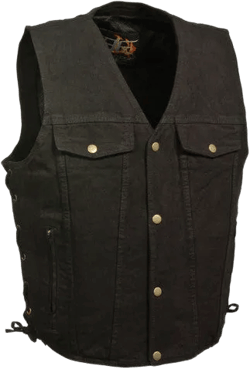 Men's Denim Vest with Chest Pockets, Gun Pockets DM1360