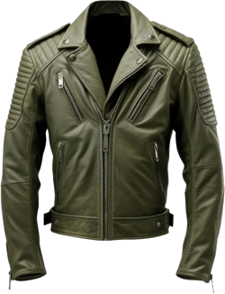 Olive Green Sheepskin Elegance Jacket