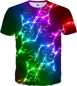 Neemanndy Unisex 3D Colorful Print Graphic Tee Shirts for Men Women and Teens Large Cool Graphic-dg31
