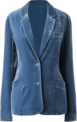 futurino Women's Velvet Solid Color Fashion Casual Blazer Jacket