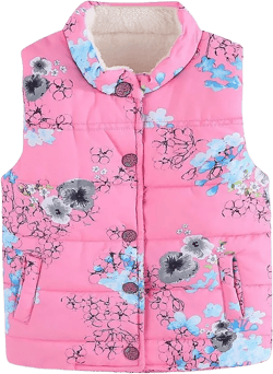 Mud Kingdom Puffer Vest Girls Floral Fleece Lined 3-10 Years