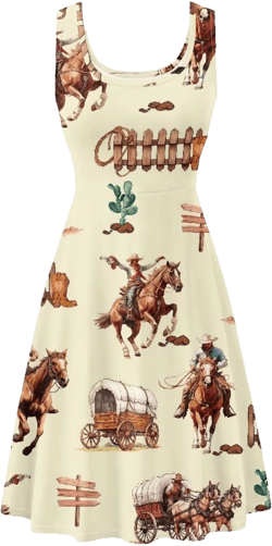 TOADDITDO Womens Summer Sleeveless Tank Dress with 2 Side Pockets XS-4XL Plus Size