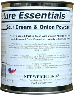1 Can of Future Essentials Canned Sour Cream & Onion Powder (Net Weight 16 oz)