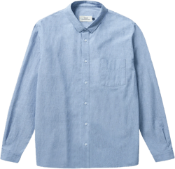 SIMON shirt eco oxford striped blue