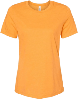 Bella Canvas Ladies' Relaxed Heather CVC Short-Sleeve T-Shirt - HTHR Marmalade - 2XL at Amazon Women’s Clothing store
