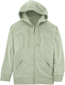 SAGEFINDS Women’s French Terry Hoodie | Full -Zip Jacket | Side Pockets | Drawstring Hood | Casual Lightweight Soft X-Large Pale Sage