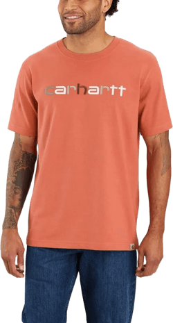 Carhartt Men's Relaxed Fit Heavyweight Short Sleeve Logo Graphic T-Shirt