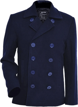 Seibertron Men's Woolen Coat US Navy Type 80% Wool USN Pea Coat at Amazon Men’s Clothing store